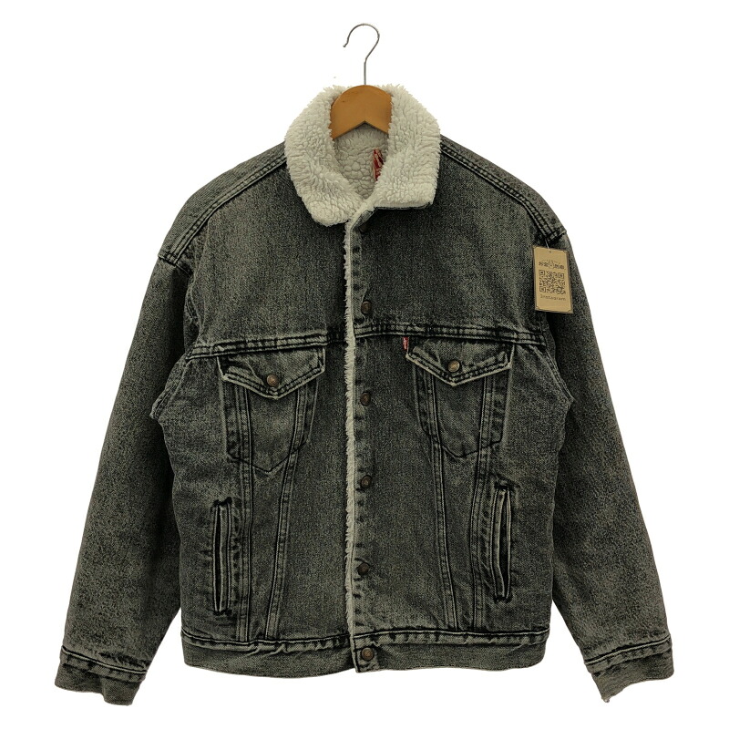 【中古】80s LEVI\u0027S 先染め ボアデニムジャケット USA製 大きさS リーヴァイズジーンズ[24]