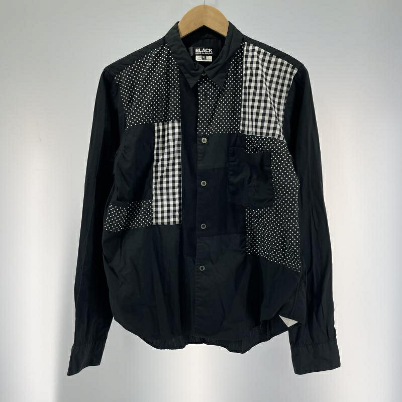 【中古】BLACK COMME des GARCONS 12AW 長袖プルオーバー 大きさXL 1J-B009 AD2012 黒いこと[19]