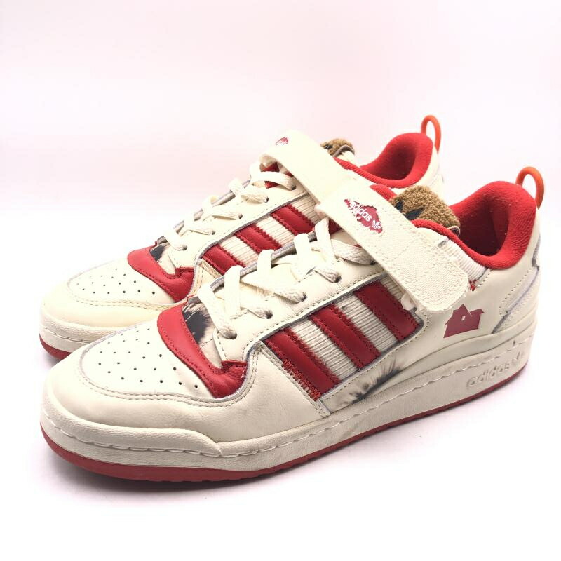 【中古】Home Alone×adidas originas Forum Low Cream White Off White 27.5糎 GZ4378 ホームアローン × アディダス 討論会 置き目 \"皮膚軟化剤 白いこと/オフ 白いこと\"" [17]"