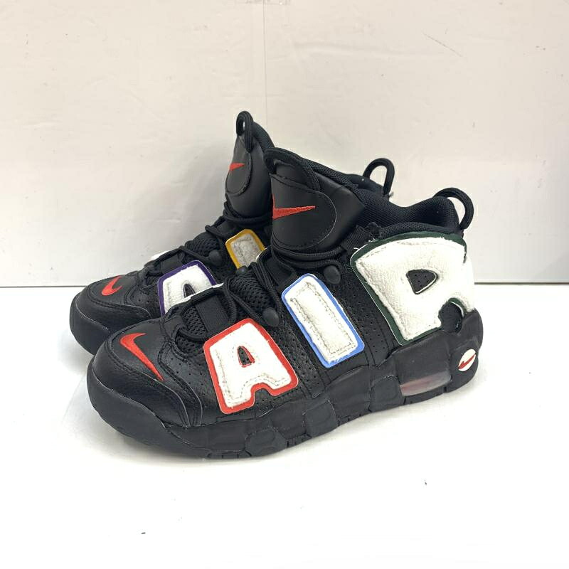 【中古】NIKE AIR MORE UPTEMPO (GS) FLEECE black/university red-white 24糎 DQ7780-001 ナイキ[92]