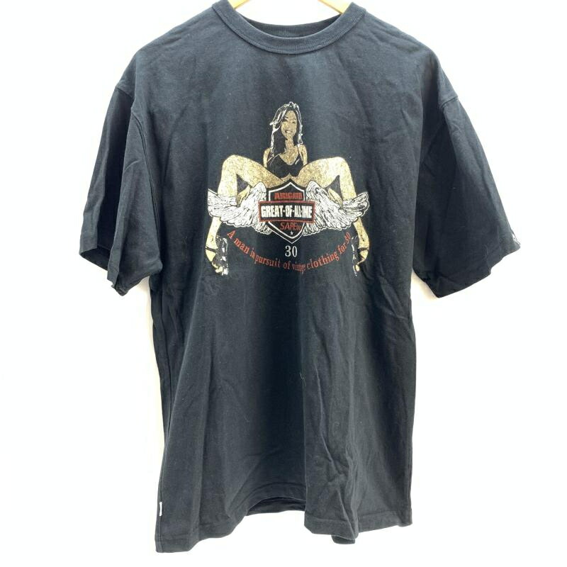 【中古】SAPEur GREAT OF ALL TIME BIKE GIRL ティーシャツ L 黒いこと サプール[92]