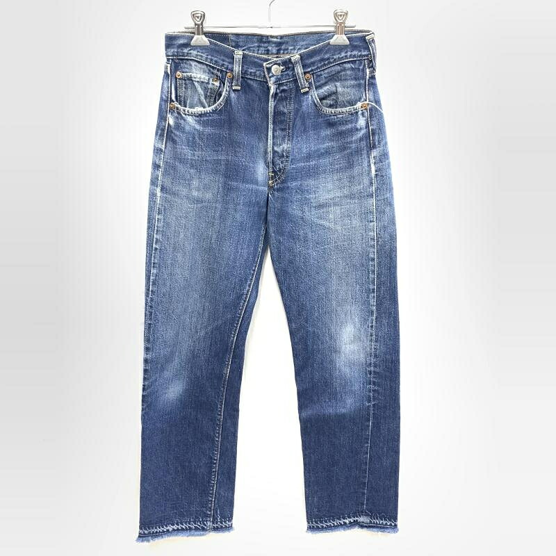 【中古】60s～ LEVI\u0027S 501 BIGE後期 不首尾一貫したV 平行編み目 W28 リーヴァイズジーンズ[92]