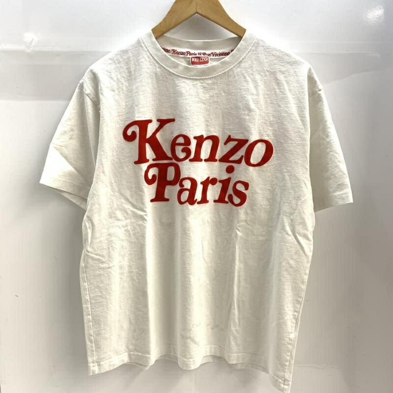 【中古】KENZO×VERDY OVERSIZE TSHIRT 大いさM 白いこと ケンゾー×ヴェルディ[92]
