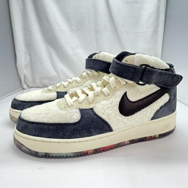 【中古】NIKE AIR FORCE 1 Mid \u002707 PRM \"Culture Day\"" 大きさ28.5糎 白×黒[91]"