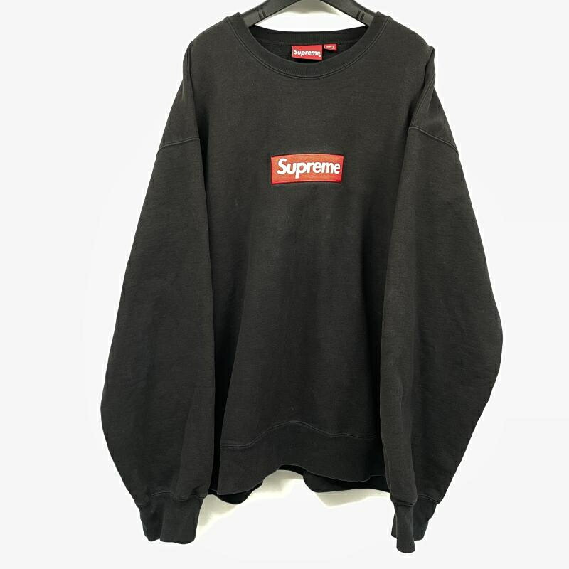 【中古】Supreme 22AW Box Logo Crewneck 大きさXXL 黒いこと シュプリーム[17]