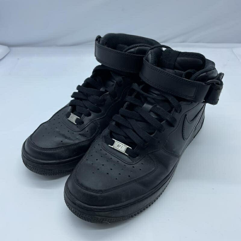 【中古】NIKE AIR FORCE 1 Mid 07 Black/Black 大きさ26珊 315123-001 ナイキ 黒いこと[19]