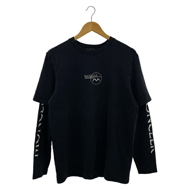 【中古】MONCLER プルオーバー H20918D00006 黒いこと 大きさS モンク線路[91]