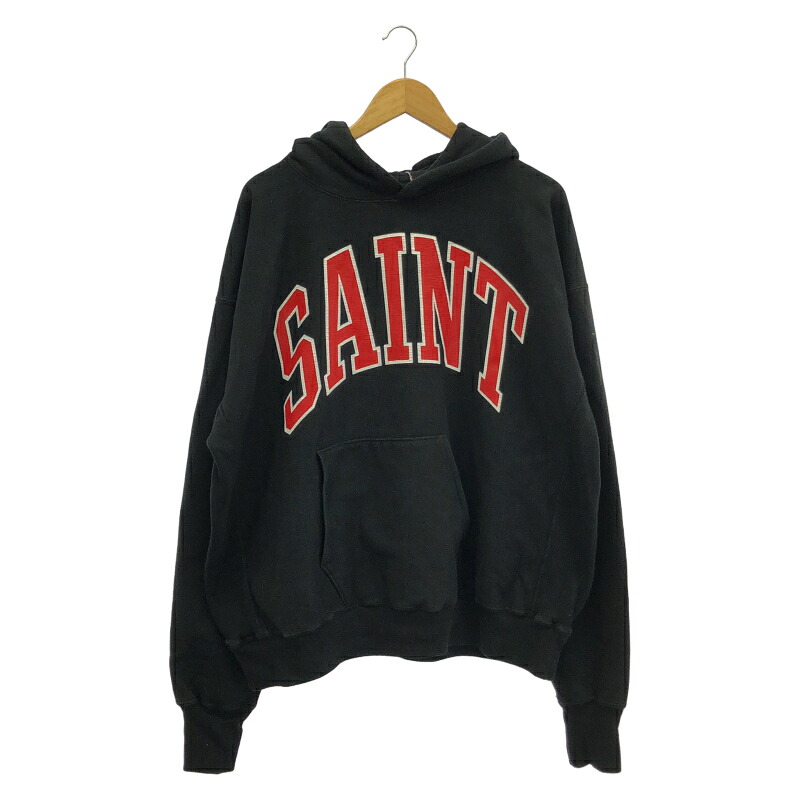 【中古】SAINT MICHAEL 23AW HOODIE ARCH SAINT 大きさXL SM-A23-0000-030 黒いこと セントマイケル[17]