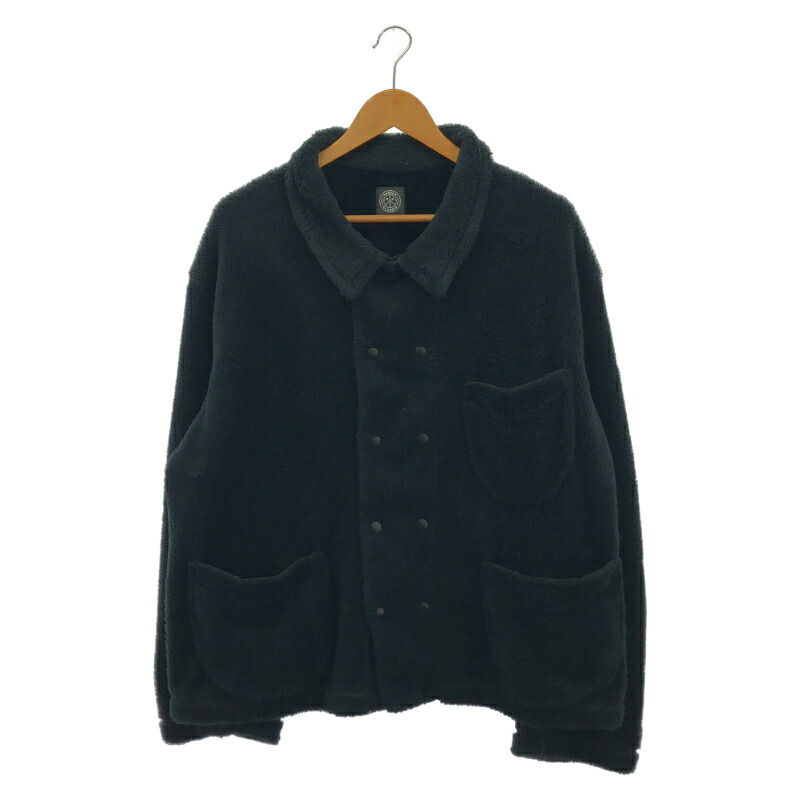 【中古】PORTER CLASSIC 20FW FLEECE FRENCH JACKET 黒いこと 大きさL ボーイ古典派音楽[24]