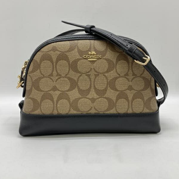 【中古】COACH 名書き ショルダーバッグ ベージュ F76674 R-B コーチ職[24]