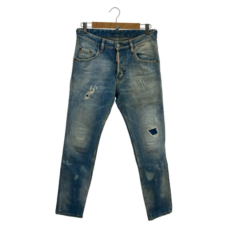 【中古】DSQUARED2 クラッシュドデニムパンツ 44 S74LB0747[92]｜お宝創庫