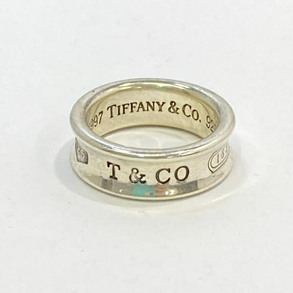 【中古】Tiffany＆Co. ナローリング しろがね色 1837 しろがね色 11号 ティファニー[24]