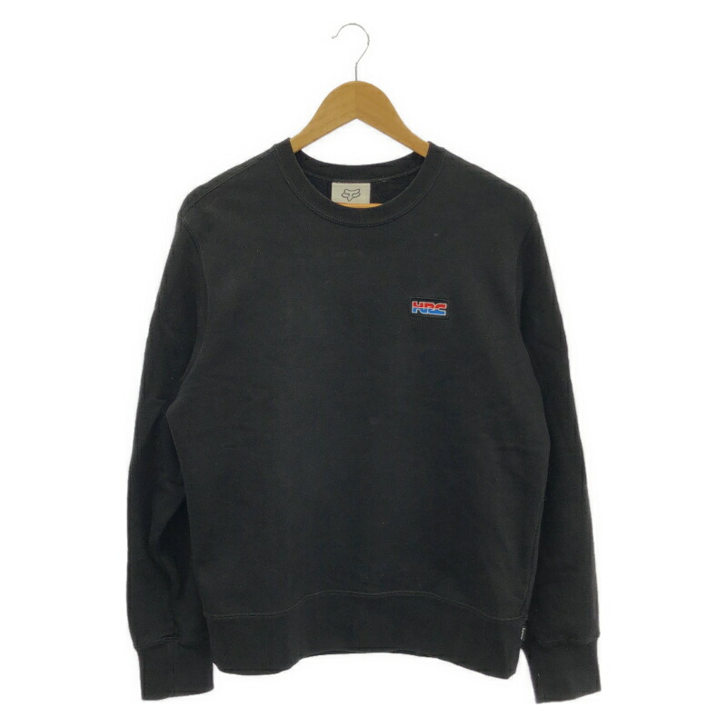 【中古】Supreme 19FW Fox Racing Crewneck 大きさS 黒いこと シュプリーム[17]