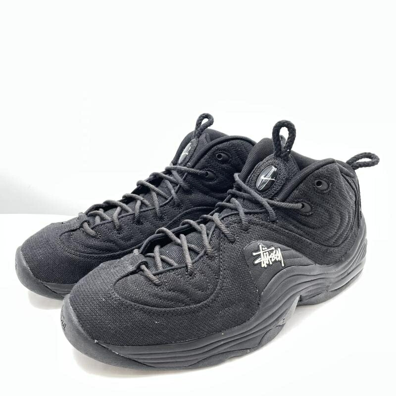 【中古】STUSSY×NIKE AIR PENNY \"Black\"" 29.5糎 DQ5674-001 ステューシー × ナイキ 大気圏ペニー2 \""黒いこと\""[17]"