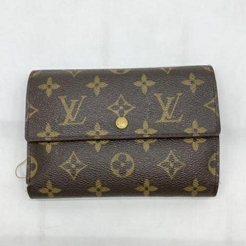 【中古】LOUIS VUITTON ポルトレゾール エテュイ パピエ モノグラム M61202 三つ折り札入れ △物質の状態思いめぐらす ルイヴィトン[24]
