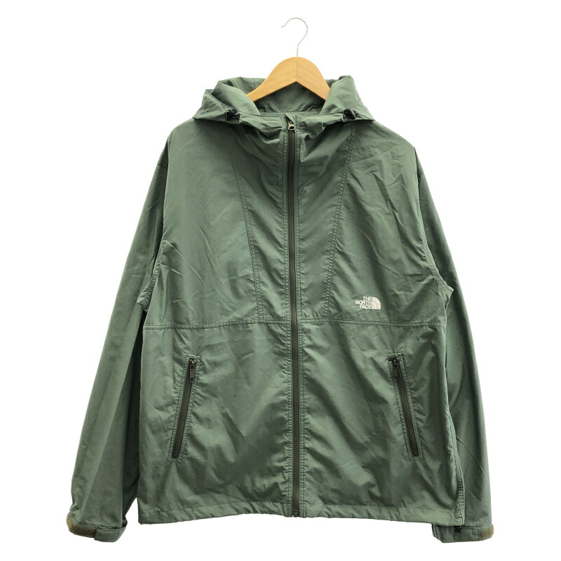 【中古】THE NORTH FACE パウダーコンパクト上衣 大きさXL カーキ[79]