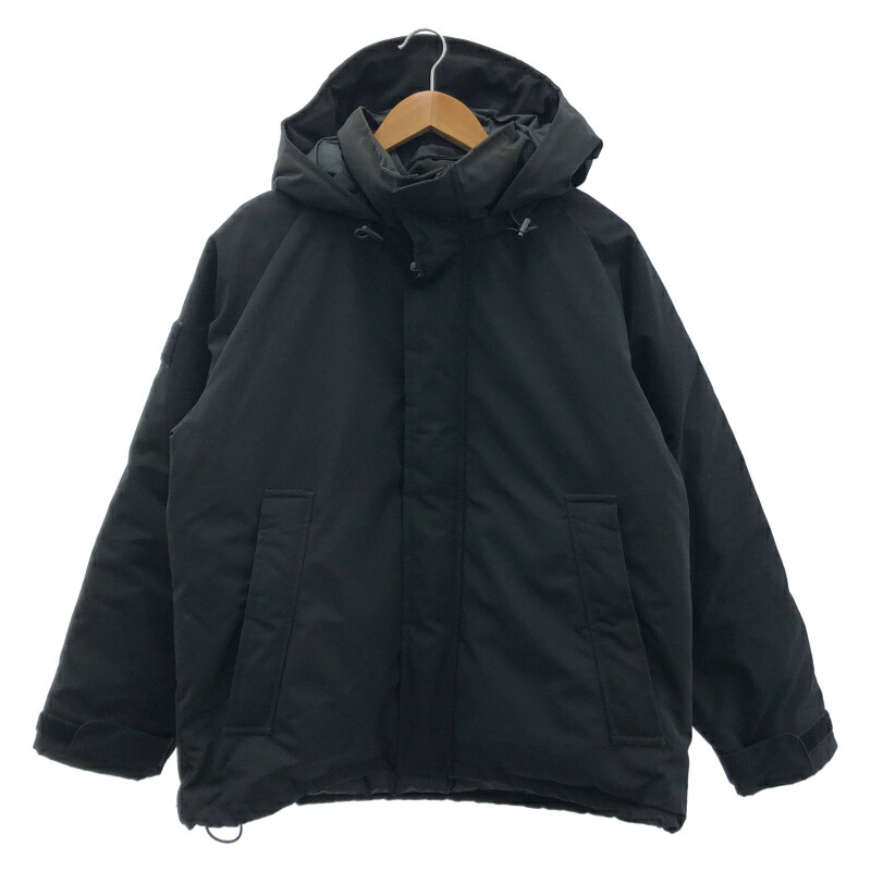 【中古】DANTON DOWN ARMY HOODED JACKET 落ち込む上衣 S DT-A0030 黒いこと ダントン[10]