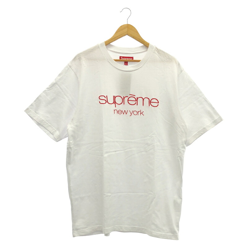 【中古】Supreme Classic Logo tee M ホワイト シュプリーム[10]｜お宝創庫
