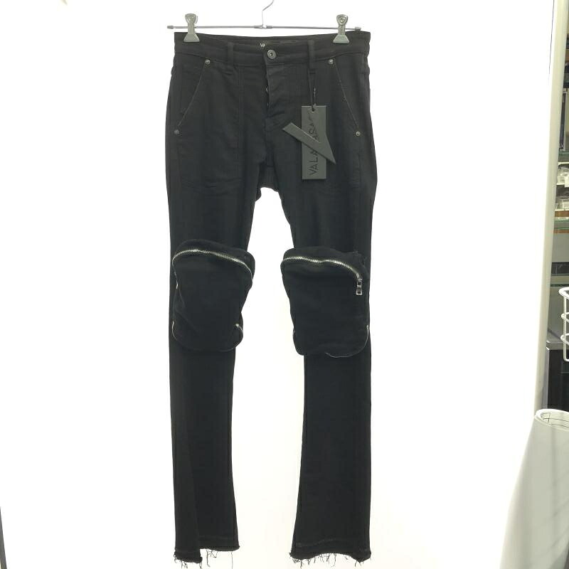 【中古】VALABASAS マルチポケット スキニーフレアデニム W29 ブラック ヴァラバサス[66]｜お宝創庫