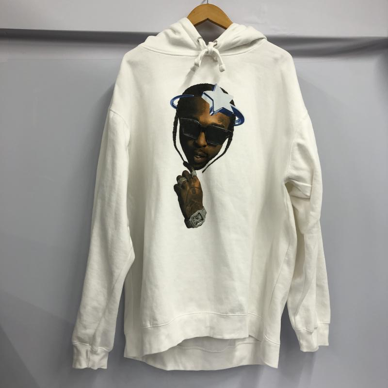 中古 Vlone ヴィーロン Pop Smoke ポップスモーク プルオーバーパーカー Xl 白 10 Mozago Com