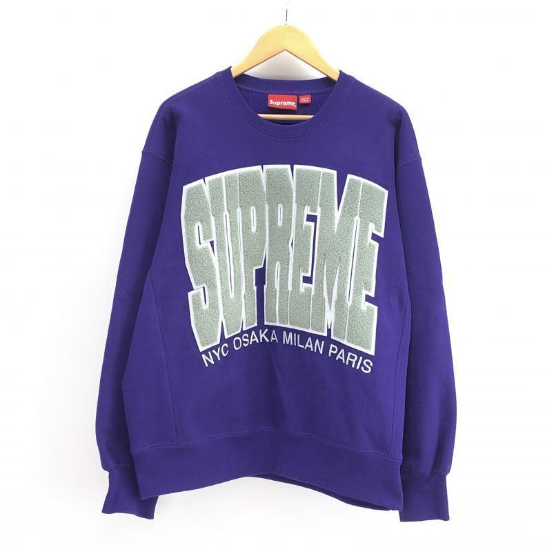 出産祝い Supreme シュプリーム 21FW Cities Arc Crewneck M 紫 10