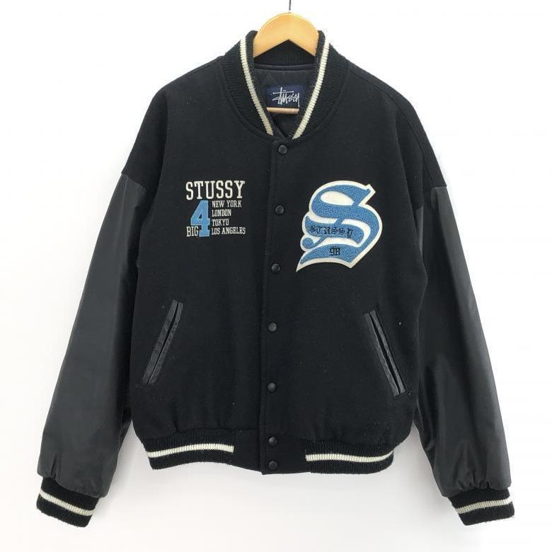 同梱不可】 STUSSY ステューシー オールド BIG4 スタジャン L 黒 10