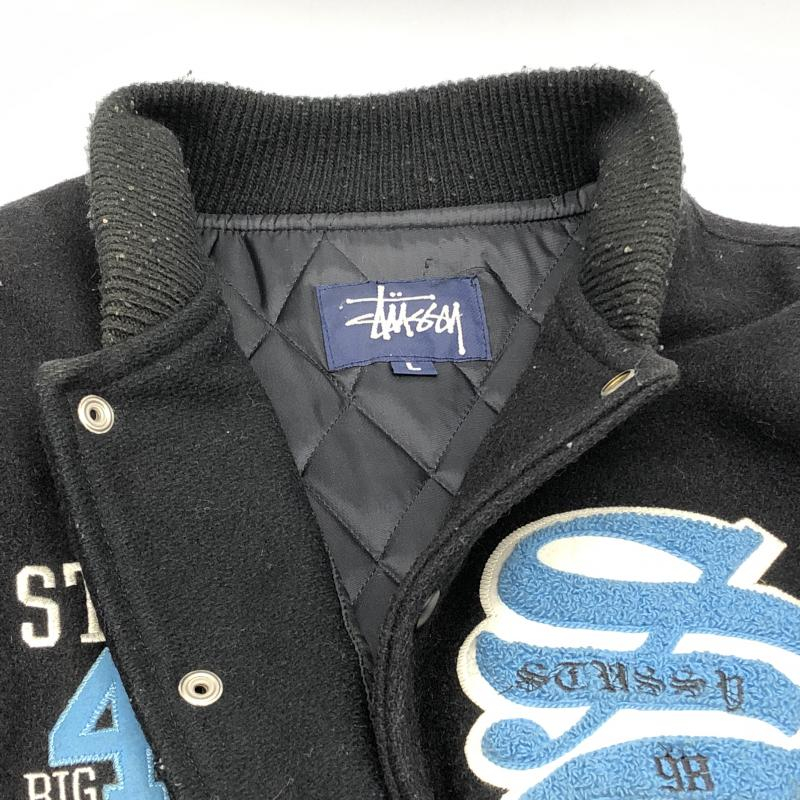 同梱不可】 STUSSY ステューシー オールド BIG4 スタジャン L 黒 10