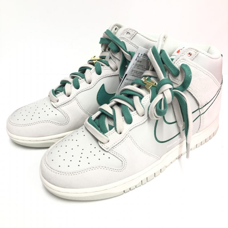 高級な NIKE DUNK HIGH SE FIRST USE LIGHT BONE GREEN NOISE DH0960