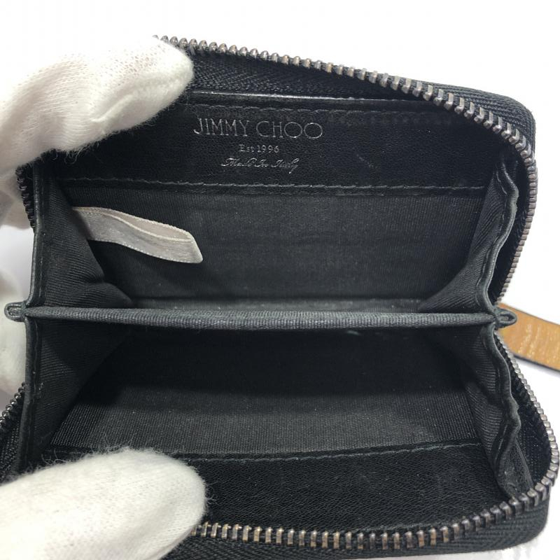 JIMMY CHOO ジミーチュウ コインケース スタッズ ブラウン[24] スター