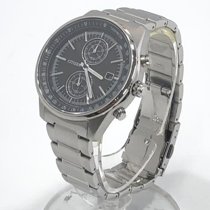 腕時計 CITIZEN 電波ソーラー クロノグラフ B612-S068576 楽天市場】☆良品【CITIZEN】シチズン エコドライブ クロノ