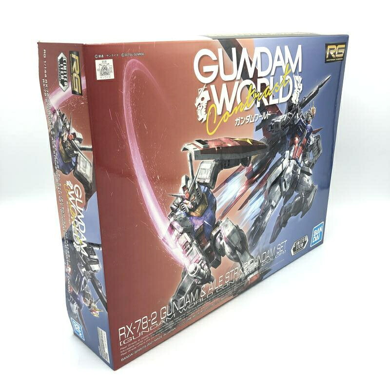 【中古】バンダイ RG 1/144 RX-78-2 ガンダム＆エールストライクガンダム セット ガンダムワールドコントラストカラー/機動戦士ガンダム＆ガンダムSEED[6]｜お宝創庫