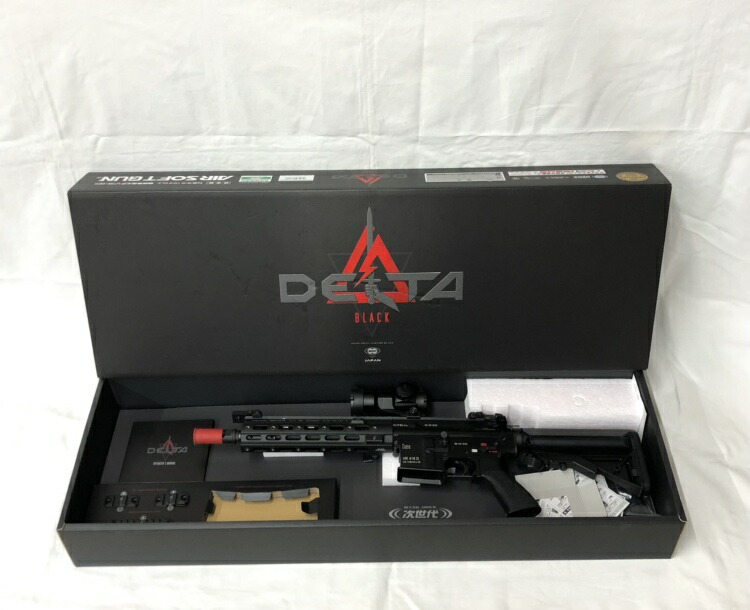 【中古】18歳以上 東京マルイ　 次世代電動25 HK416 ﾃﾞﾙﾀｶｽﾀﾑ ﾌﾞﾗｯｸ　電動ｶﾞﾝ、マガジン欠品、箱傷み有、ドットサイト付属[70]