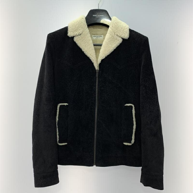 【中古】SAINT LAURENT シアリングジャケット 大きさ44[19]