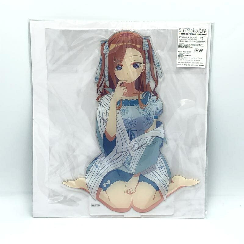 【中古】未開封）映画 五等分の花嫁 中野三玖 アクリルスタンド コレボレーションアパレル （アヒル座り）ver[10]
