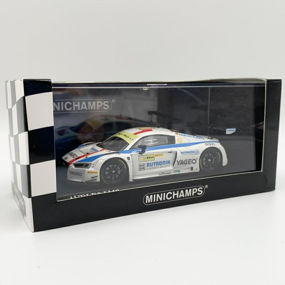 【中古】開封 ミニチャンプス 1/43 アウディ R8 LMS `HCB-RUTRONIC-RACING` ＃12 PLENTZ マカオ GTカップ FIA GT ワールドカップ 2017[17]
