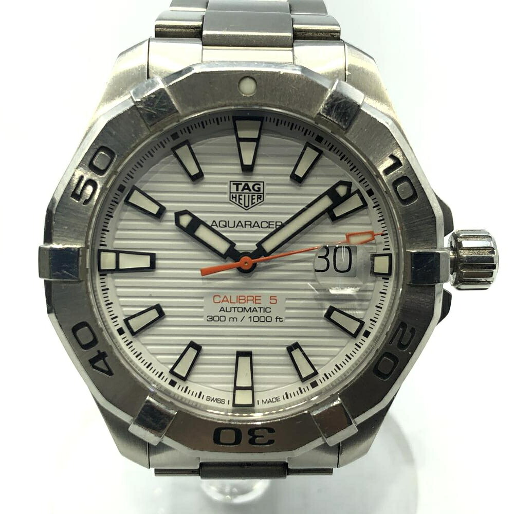 【中古】タグホイヤー TAG Heuer WAY2013 アクアレーサー デイト 自動小銃巻 白文字記号盤[17]