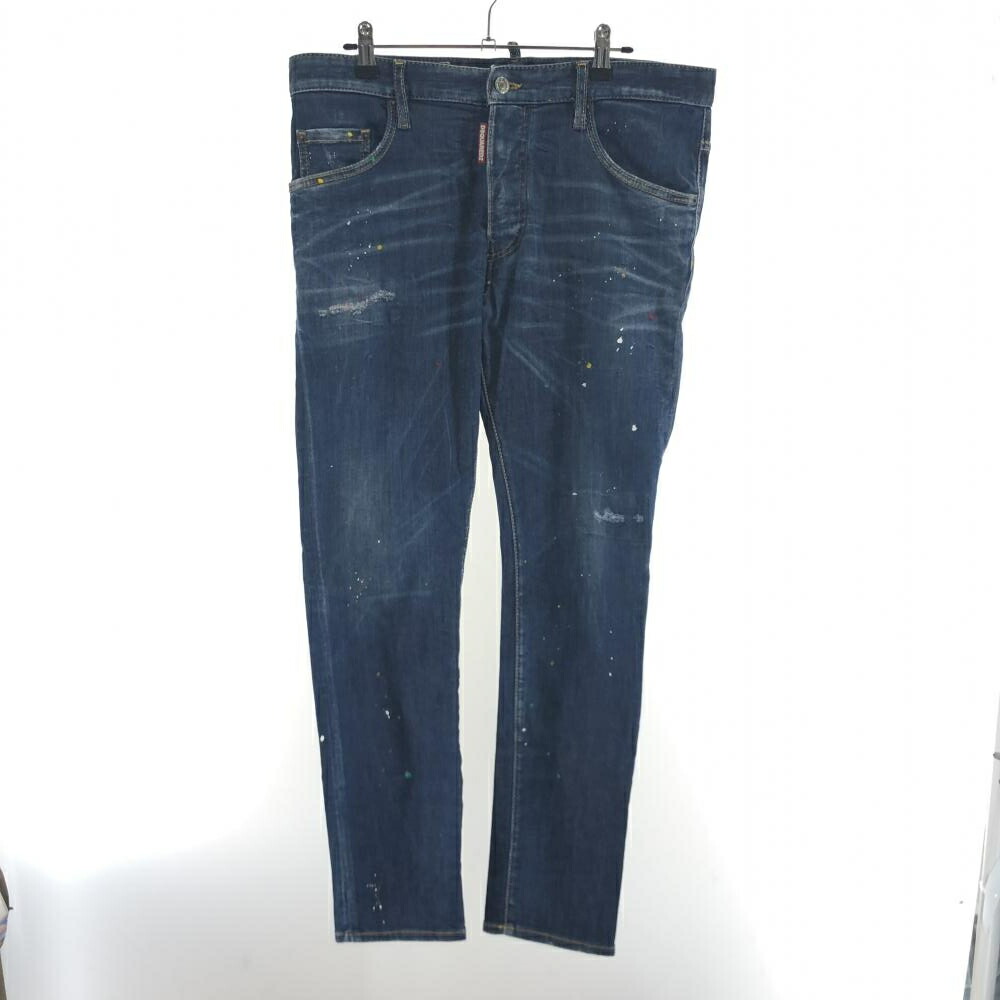 【中古】DSQUARED2 DARK BOB WASH SKATER JEANS サイズ50[17]