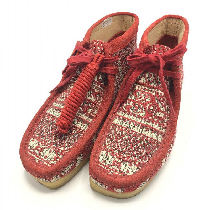 新品♪Clarks 23センチ レディース クラークス Wallabee red Clarks Wallabee. Red RED（クラークス x ダニエル・カターリ