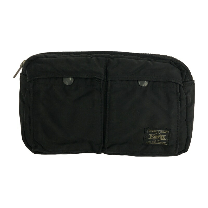 美品　PORTER　ポーター　ウエストポーチ　タンカー　ナイロン　ブラック PORTER ポーター TANKER タンカー ナイロン ショルダーバッグ