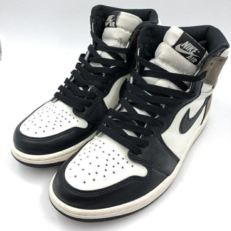 【中古】NIKE AIR JORDAN1 RETRO HIGH DarkMocha 26cm 555088-105 ※側面ヒビ有 ナイキ[24]