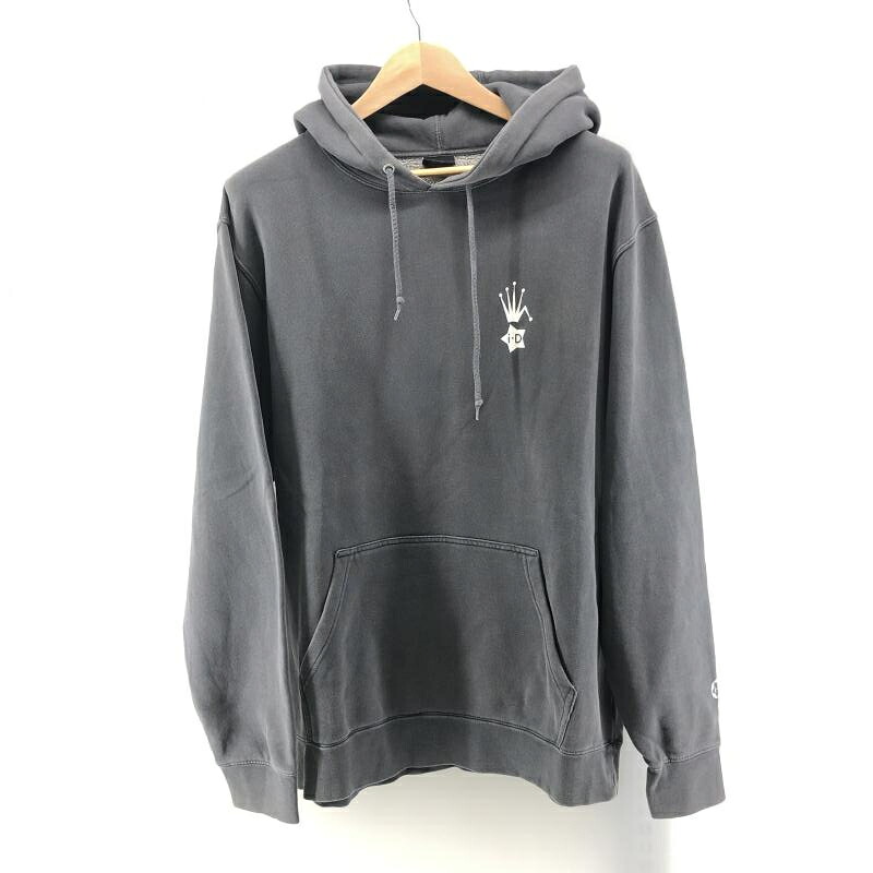【中古】STUSSY×i-D WORLD TOUR PIGMENT DYED HOOD ブラック size L ステューシー[24]