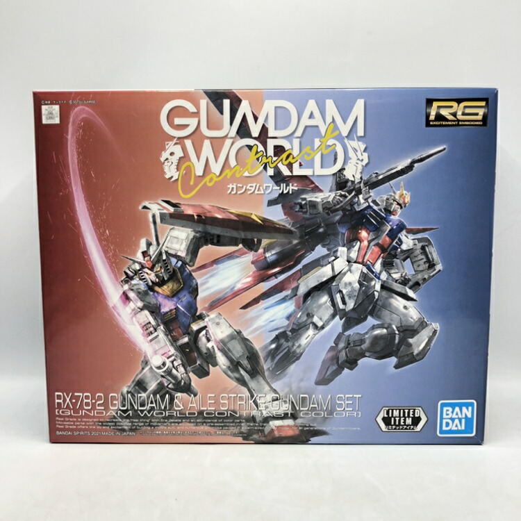 【中古】ｶﾞﾝﾀﾞﾑ）バンダイ　RG RX-78-2 ｶﾞﾝﾀﾞﾑ&ｴｰﾙｽﾄﾗｲｸｶﾞﾝﾀﾞﾑｾｯﾄ ｶﾞﾝﾀﾞﾑﾜｰﾙﾄﾞｺﾝﾄﾗｽﾄｶﾗｰ　開封品、未組立、箱傷み有[70]