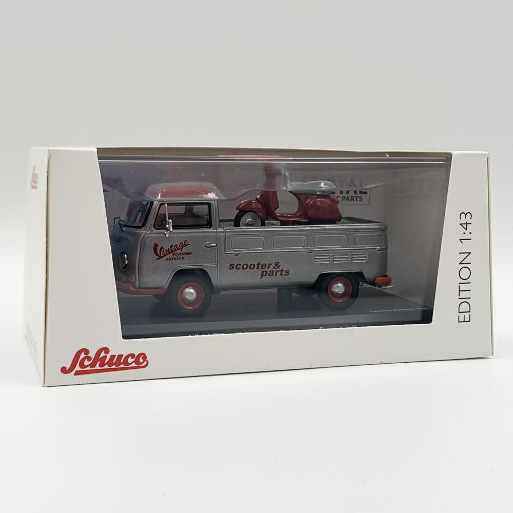 【中古】開封 シュコー 1/43 VW T2a `VINTAGE SCOOTER SERVICE` ヴェスパPX積載[17]
