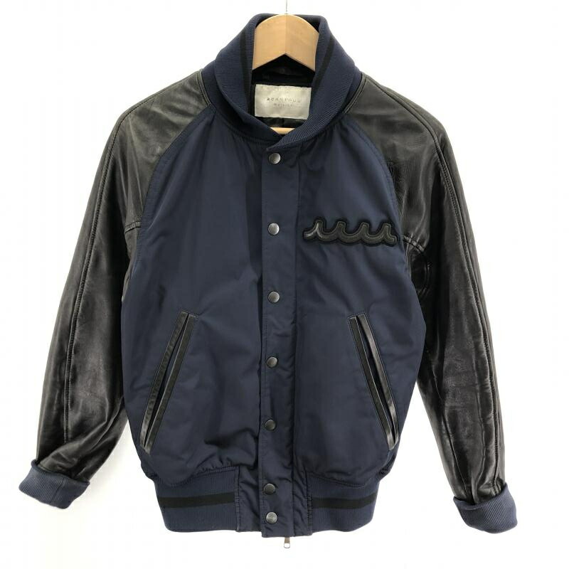 楽天市場】【美品】Max Fritz【袖レザー スタジャン】48 マックス  