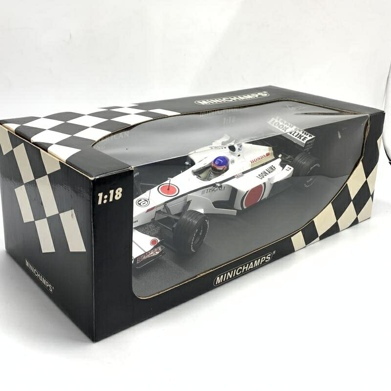 【中古】開封)ミニチャンプス BARホンダ SHOWCAR 2001 J.ヴィルヌーヴ 180010079[10]｜お宝創庫