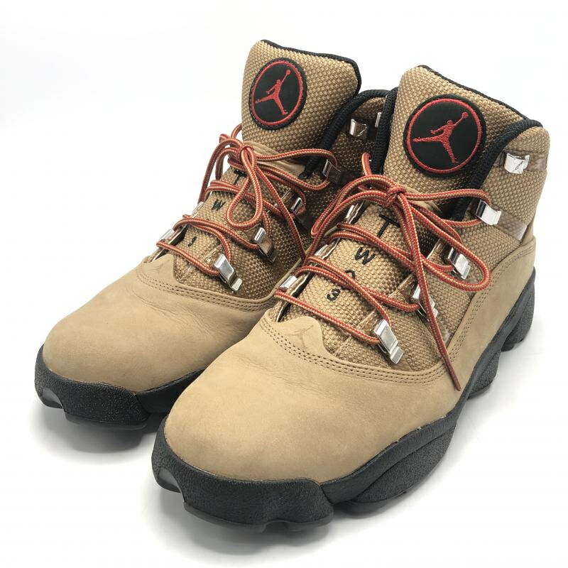 【中古】NIKE JORDAN Winterized 6 Rings Rocky Tan/Varsity Red/Black スニーカー 27cm FV3826-202 ベージュ ナイキ[10]