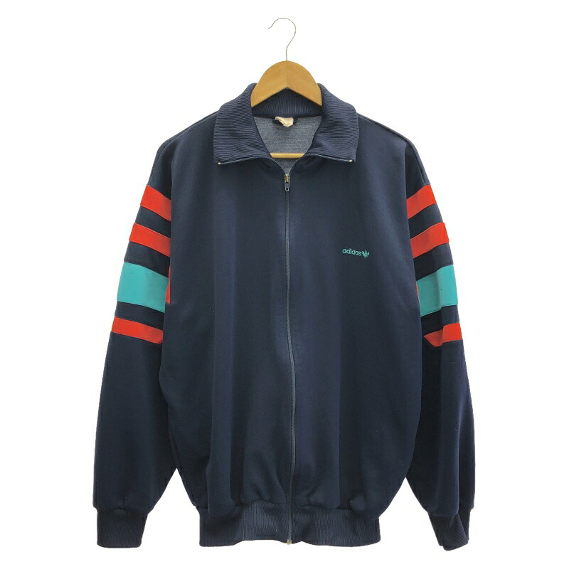 b1152【adidas】セットアップ　ジャージ　グレー　万国旗タグ　人気　青 b1152【adidas】セットアップ ジャージ グレー 万国旗タグ 人気