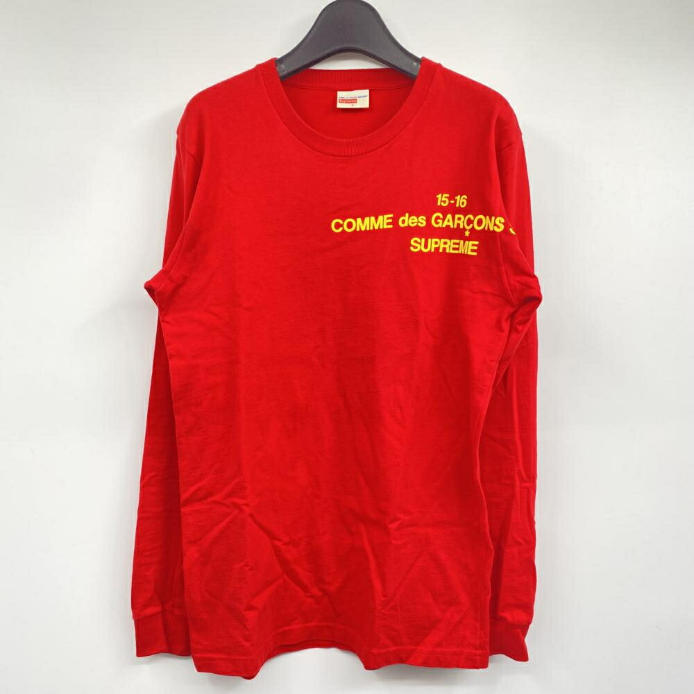 【中古】Supreme×COMME des GARCONS SHIRT L/S T-Shirt レッド サイズS シュプリーム×コムデギャルソン Tシャツ[17]