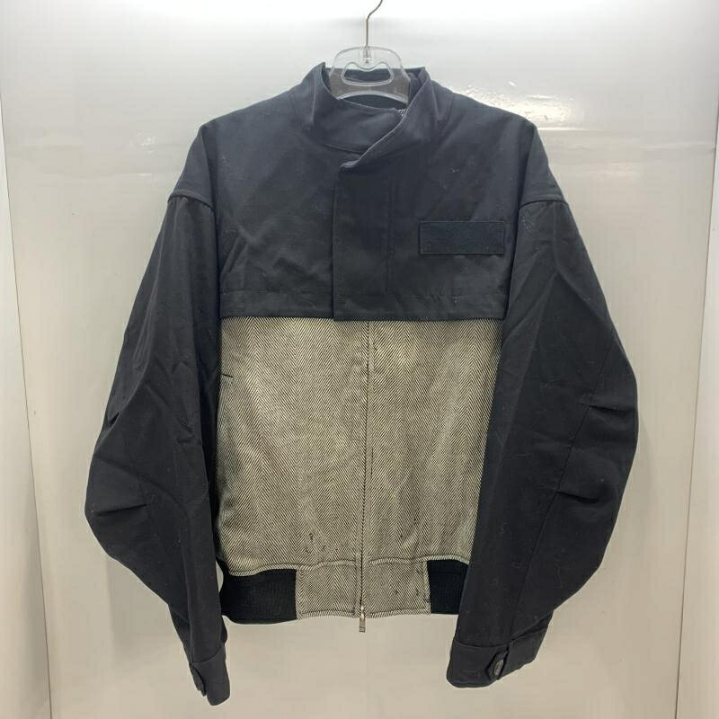 【中古】MAISON SPECIAL　ダブルレイヤードーバーモッズブルゾン サイズ1 ブラック/グレー メゾンスペシャル[92]