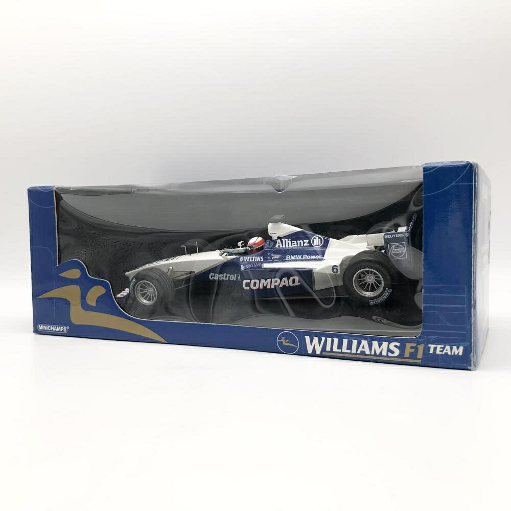 【中古】開封 MINICHAMPS ミニチャンプス 1/18 ウィリアムズ BMW FW22 ショーカー 2001 #6 ホワイト×コバルトブルー[17]